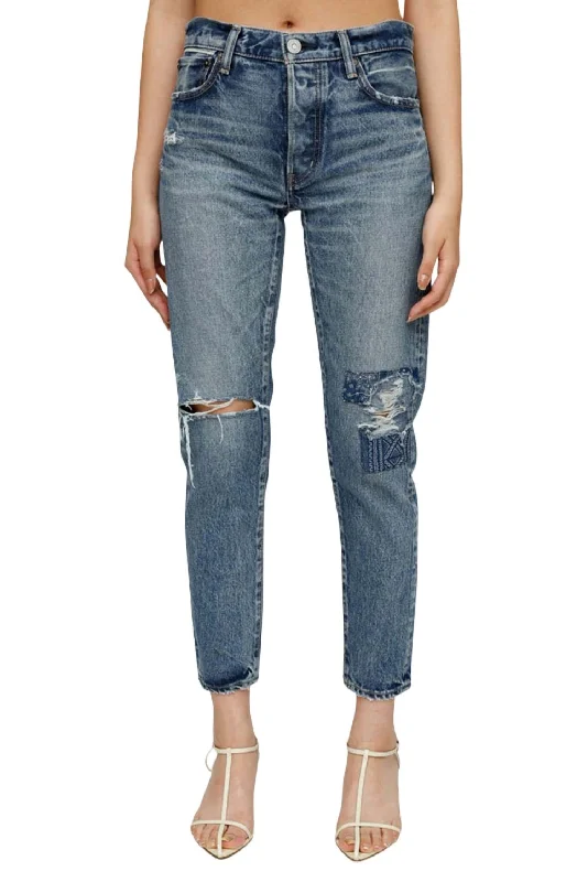 Mv Monroe Tapered Mid Jean In Blue