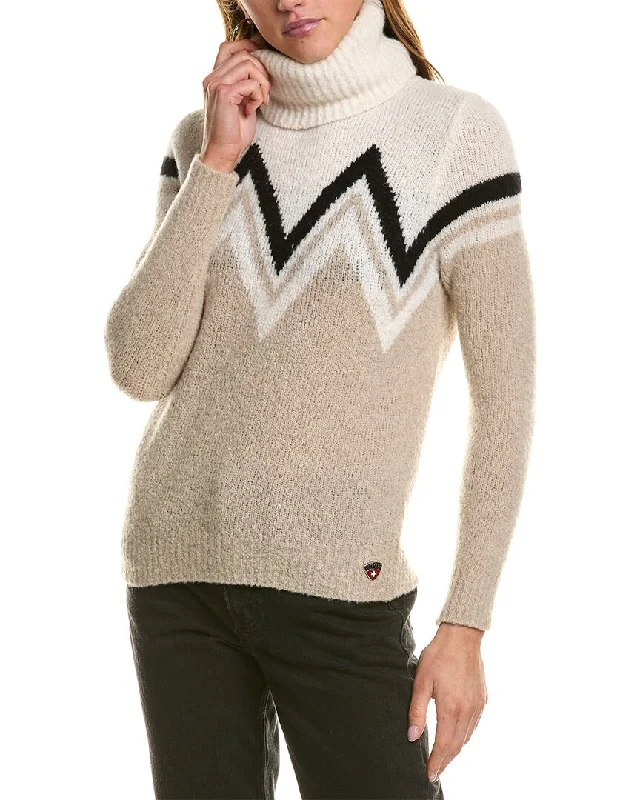 Post Card Wool-Blend Sweater Elasticated Padded Insulated