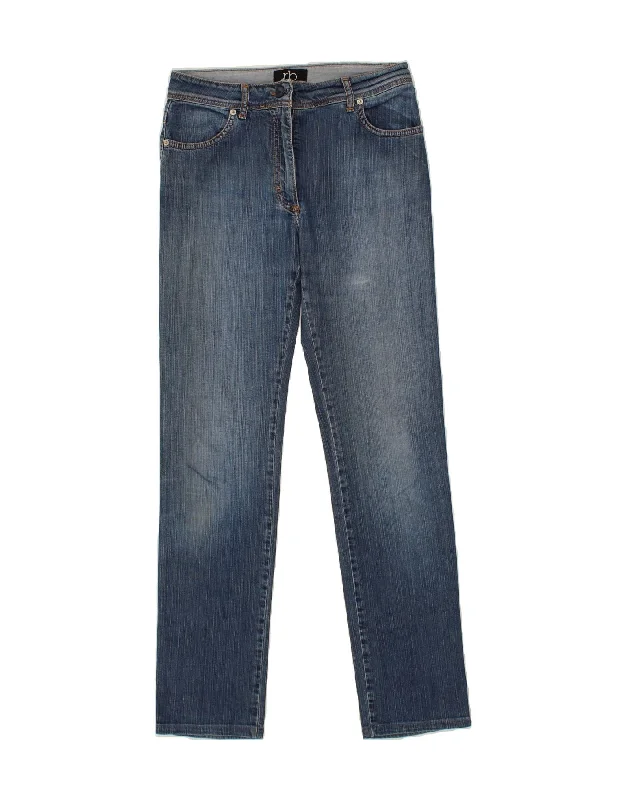 ROCCOBAROCCO Womens Slim Jeans IT 42 Medium W28 L30 Blue Cotton Stylish High-Rise Mom Jeans ROCCOBAROCCO Womens Slim Jeans IT 42 Medium W28 L30 Blue Cotton Stylish High-Rise Mom Jeans