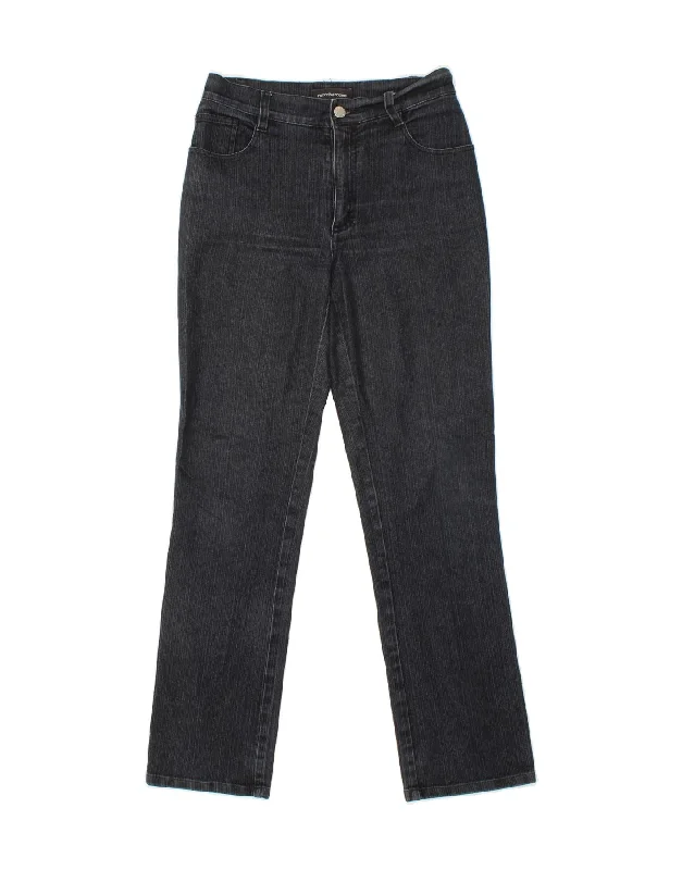 ROCCOBAROCCO Womens Straight Jeans W29 L30 Navy Blue Cotton Stylish Paperbag Waist Denim ROCCOBAROCCO Womens Straight Jeans W29 L30 Navy Blue Cotton Stylish Paperbag Waist Denim
