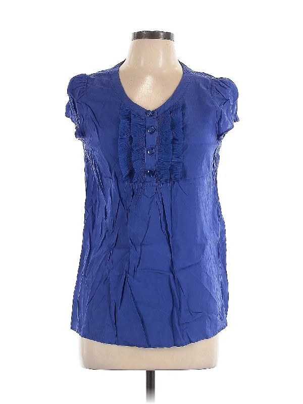 Short Sleeve Blouse Frilled Cuff Blouse