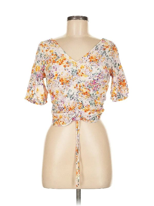 Short Sleeve Blouse Peter Pan Collar Blouse