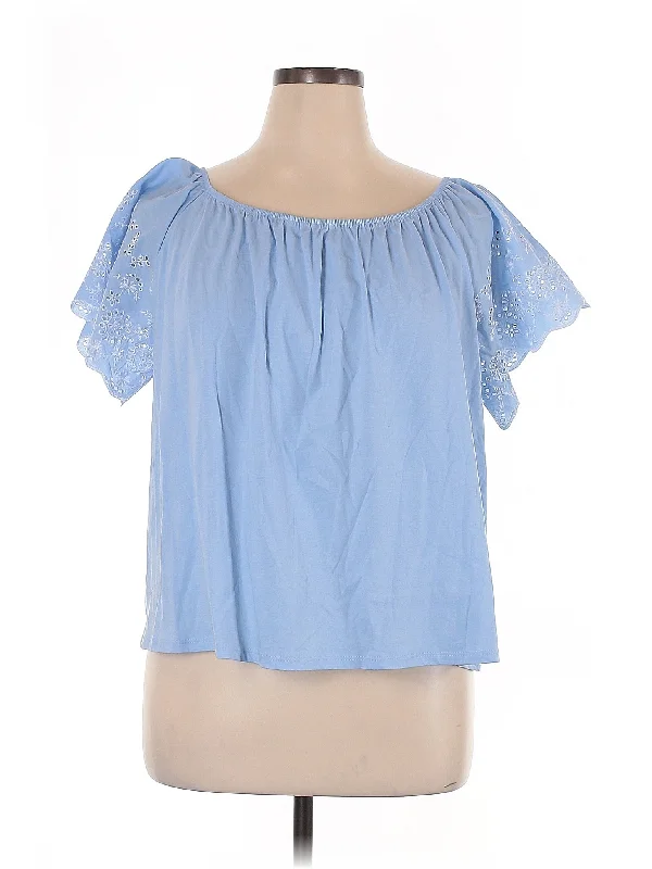 Short Sleeve Blouse Chic Square Blouse