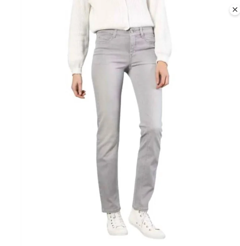 Silver Dream Cotton Stretch Jeans Elegant High-Waisted Flared Jeans