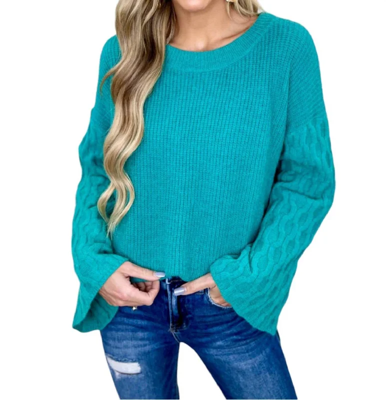 Spare Your Feelings Sweater In Green Sequined Glittery Shiny