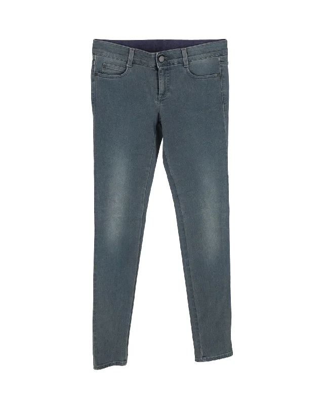 Stella Mccartney dark grey skinny jeans Stylish Stone-Wash Denim Jeans