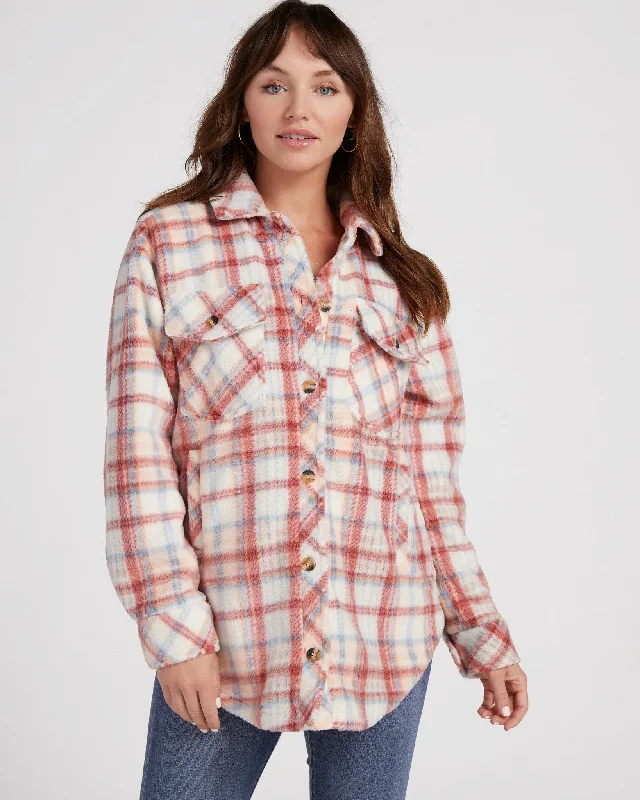 Sunset Sherpa Shacket Delicate Bow Blouse