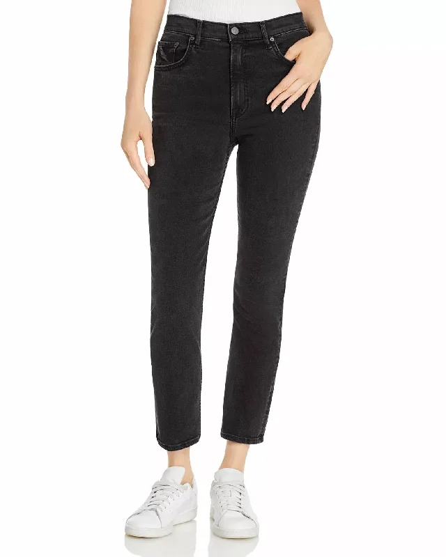 The Reed Skinny Jean In Black Rain Cozy Relaxed Fit Denim Jeans
