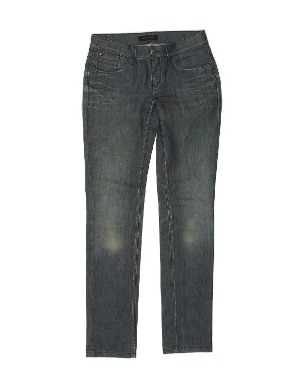 TOMMY HILFIGER Womens Skinny Jeans W28 L34 Blue Cotton Cozy Wide-Legged Jeans