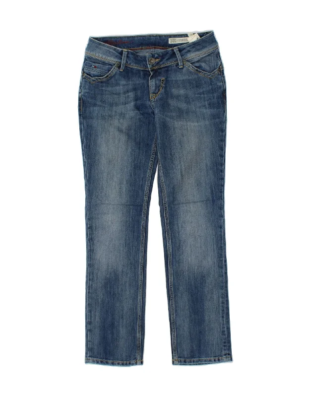 TOMMY HILFIGER Womens Straight Jeans W28 L30 Blue Cotton Fashionable Straight Fit Denim TOMMY HILFIGER Womens Straight Jeans W28 L30 Blue Cotton Fashionable Straight Fit Denim