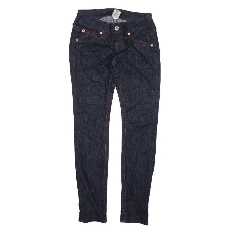 TRUE RELIGION Jeans Blue Denim Slim Skinny Womens W28 L30 Elegant Wide-Leg Jeans