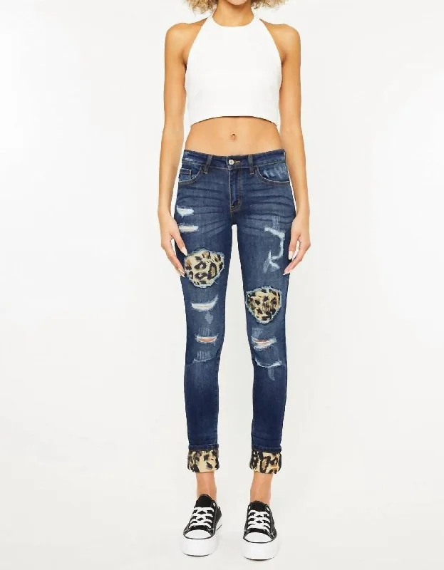 Vienna Mid Rise Super Skinny Jeans In Medium Stone Wash