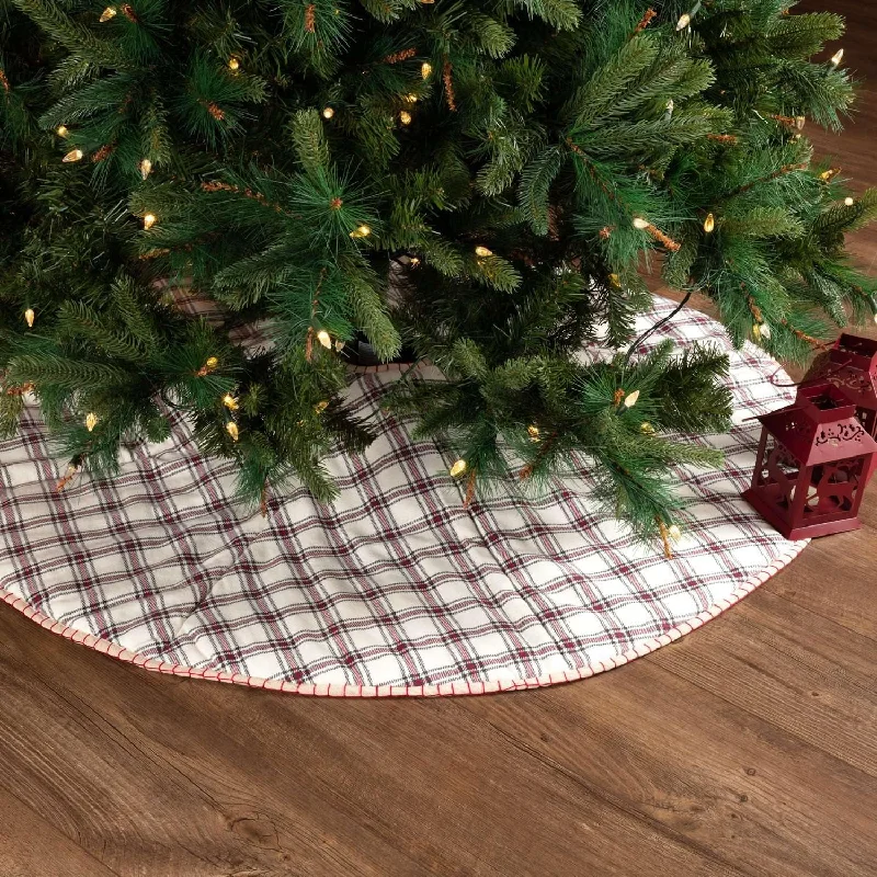 Amory Christmas Tree Skirt 48 VHC Brands ribbed skirt waist