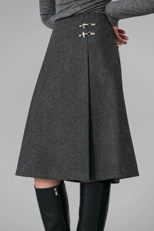 Bella Buckle Midi Skirt lightweight skirt design