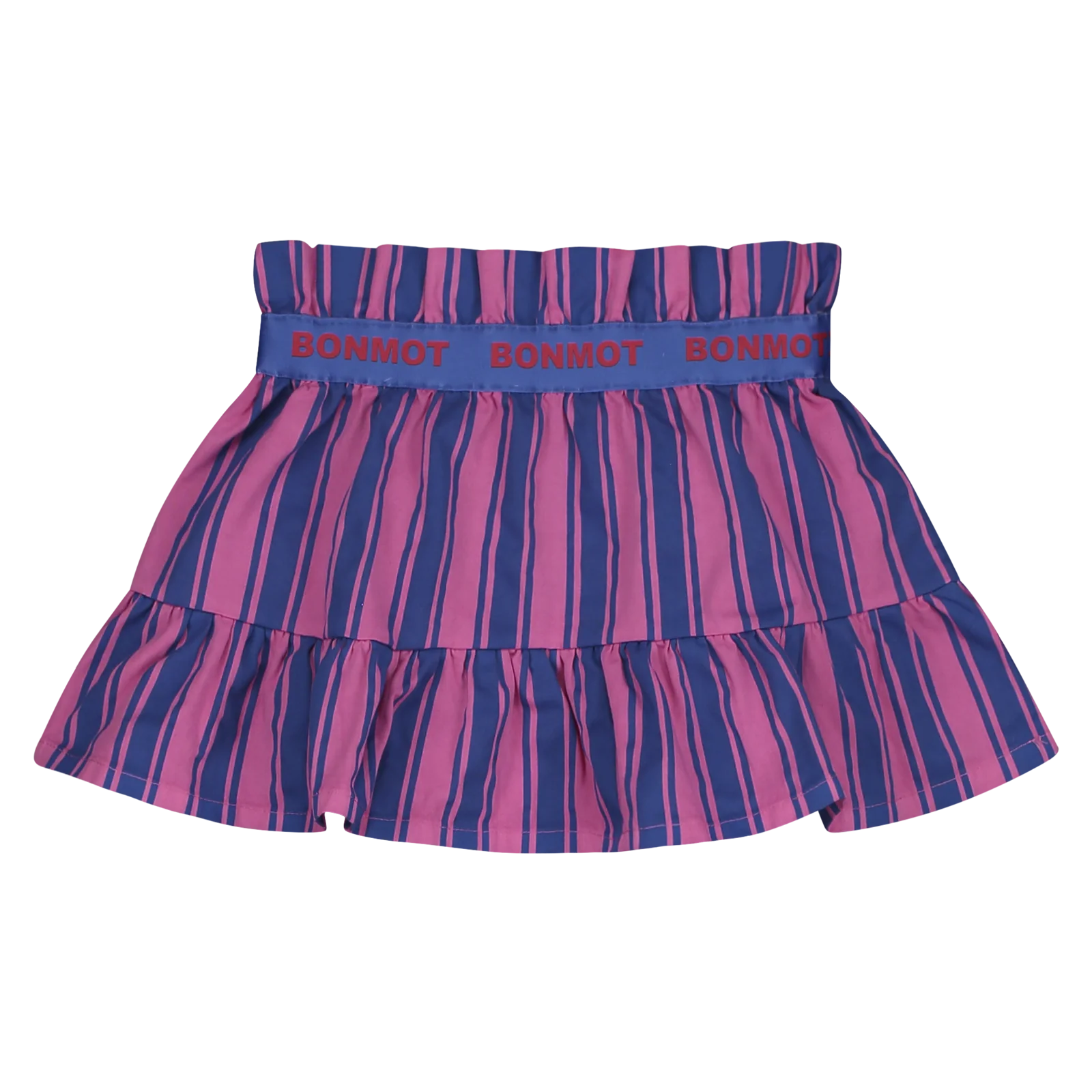 BONMOT RASPBERRY VERTICAL STRIPE SKIRT