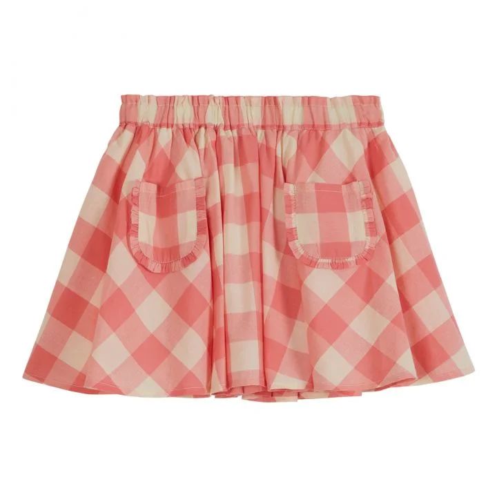 EMILE ET IDA JUPON CANDY GINGHAM SKIRT