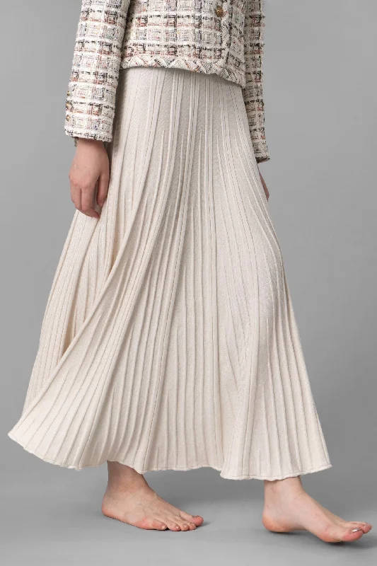 Emma Wrinkle Pleated Maxi Skirt leather skirt sleek