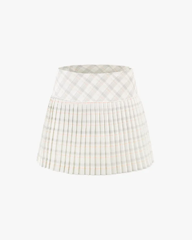Fair Liar Signature Flare Pleated Skirt- Grey maxi skirt elegant