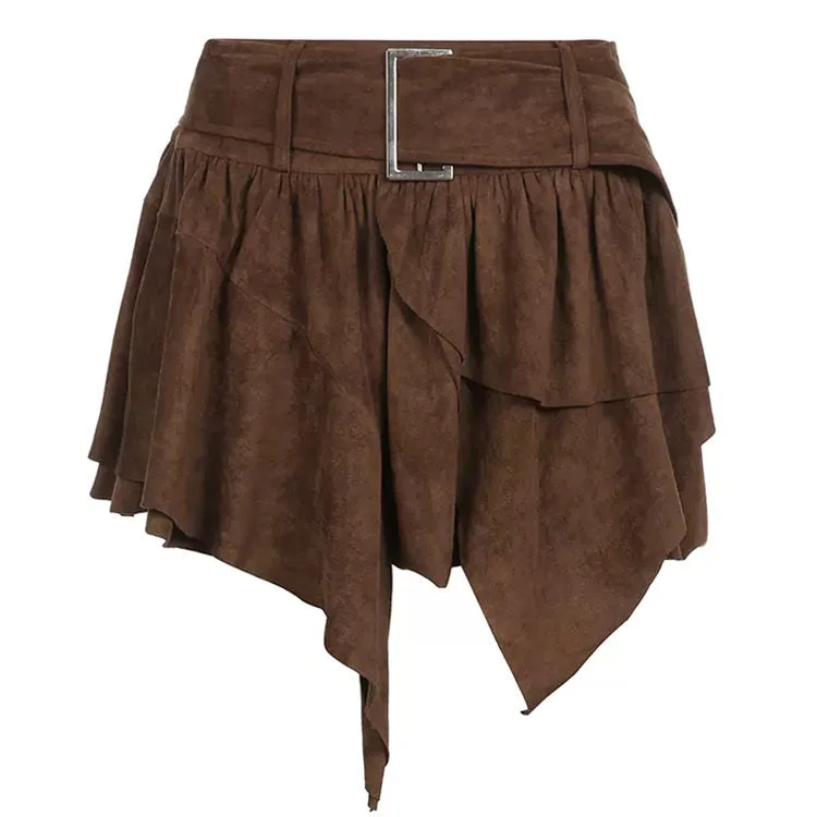 Fairycore Aesthetic Cord Skirt wool skirt sturdy