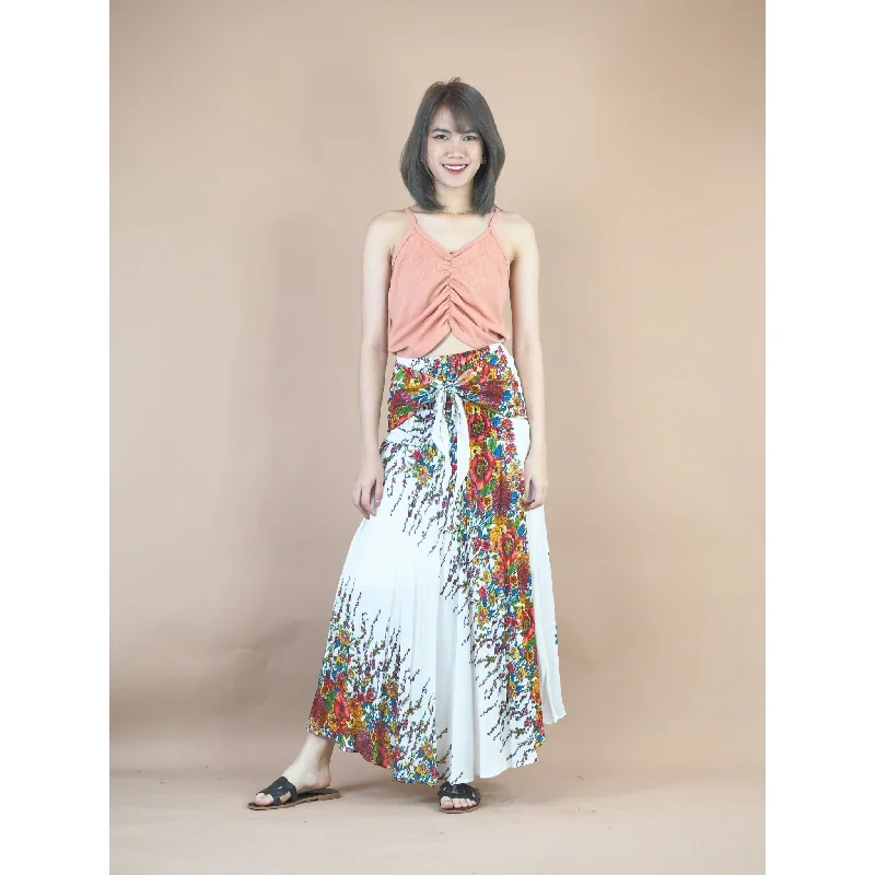 Floral Royal Women's Bohemian Skirt in White Rose SK0033 020010 11 chiffon skirt floaty