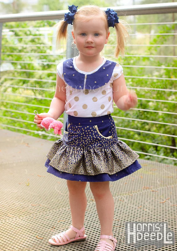 Girls Ruffle Flip Skirt | Sewing Pattern chiffon skirt delicate