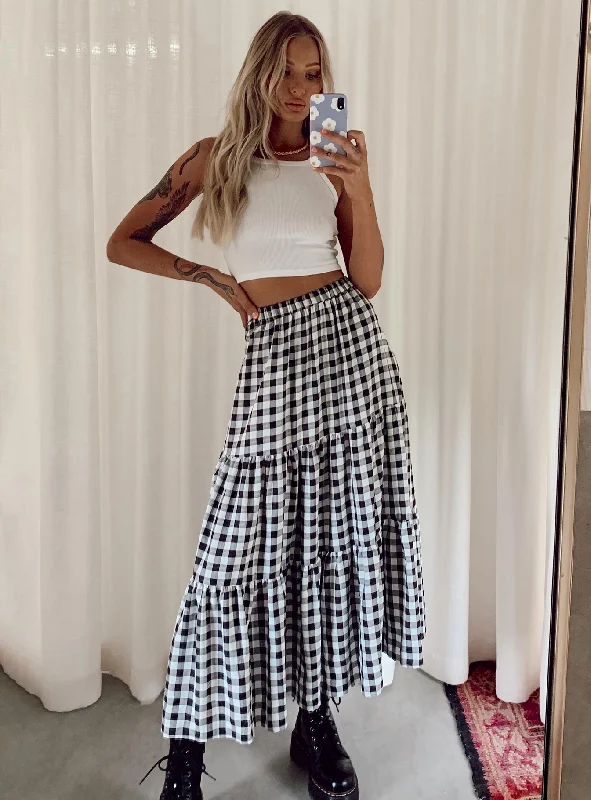 Hale Midi Skirt Black / White