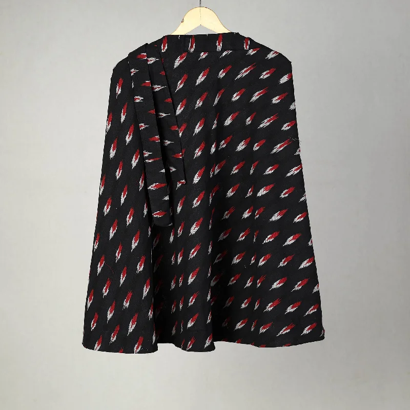 Black - Handmade Cotton Wrap Around Pochampally Ikat Skirt 23 velvet skirt plush