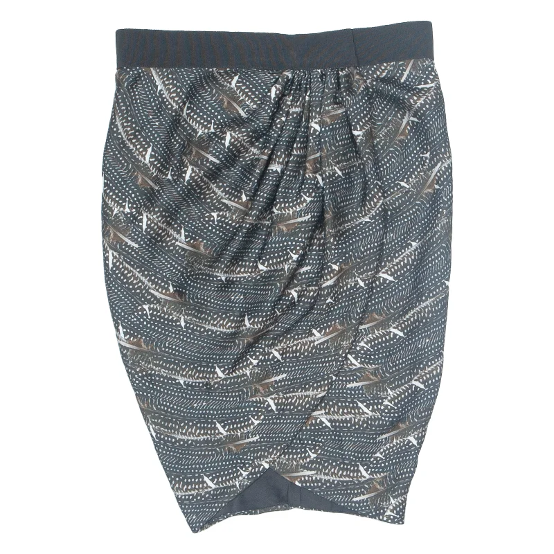 ISABEL MARANT Ruched Short Wrap Skirt Black Crazy Pattern Womens S corduroy skirt durable ISABEL MARANT Ruched Short Wrap Skirt Black Crazy Pattern Womens S corduroy skirt durable