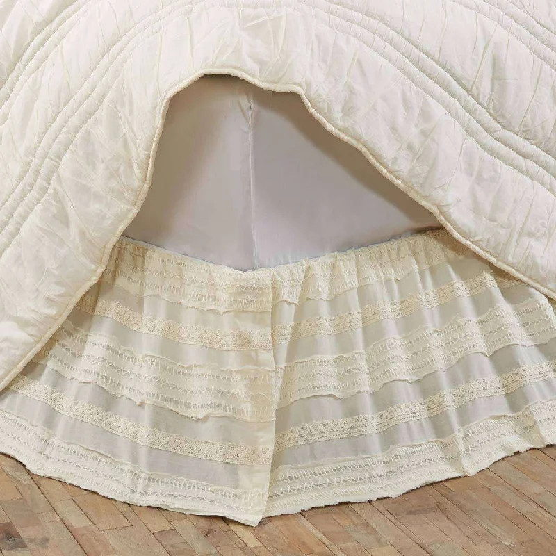 Jasmine Creme Twin Bed Skirt 39x76x16 VHC Brands denim skirt trendy