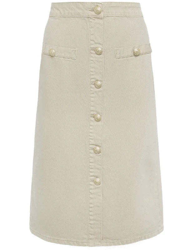 L'Agence Landry Button Front Denim Skirt