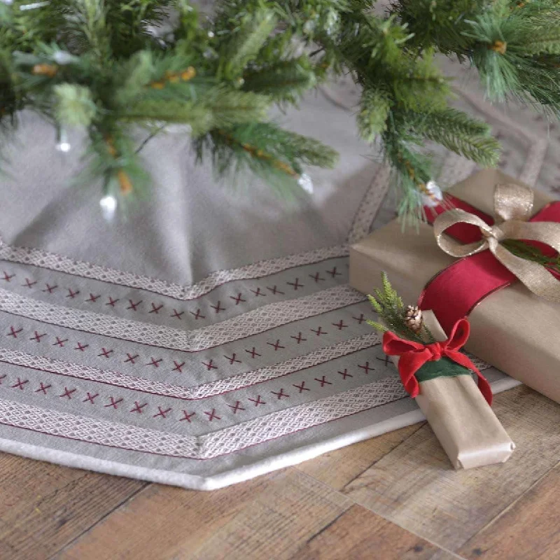 Liv Christmas Tree Skirt 48 VHC Brands denim skirt casual