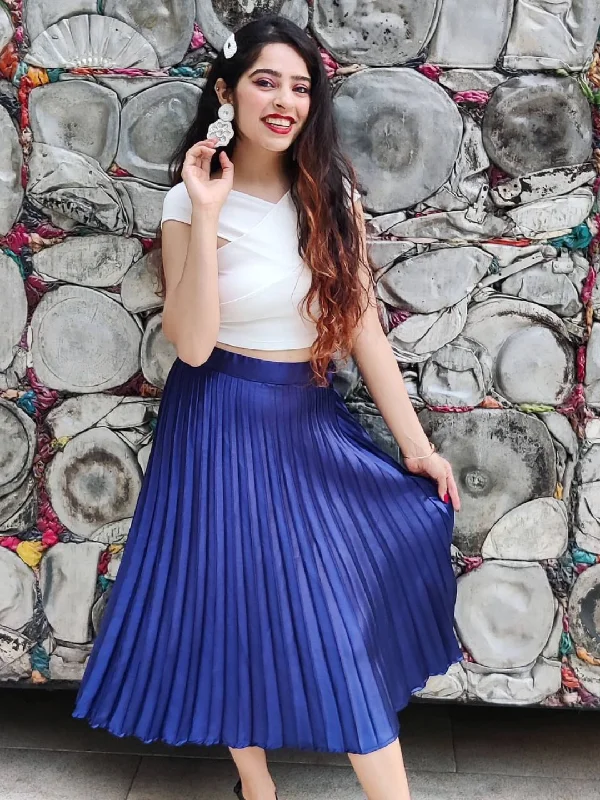 Pleated Midi Skirt summer skirt style