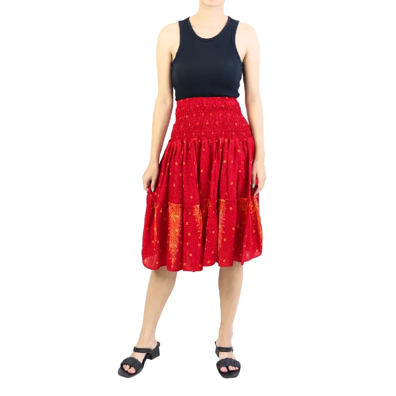 Peacock Women's Skirt in Red SK0090 020008 05