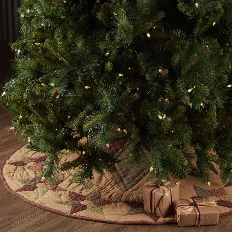 Tea Star Christmas Tree Skirt 48 VHC Brands velvet skirt plush