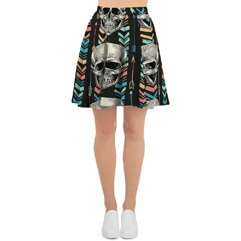Tribal Skull Women's Skirt wool skirt thick