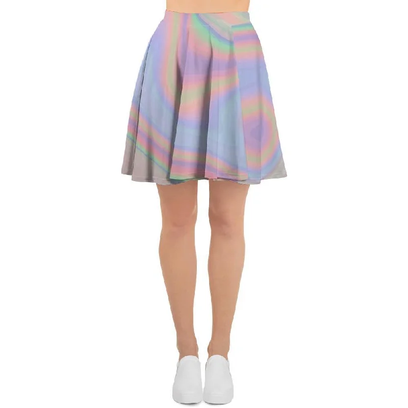 Trippy Holographic Women's Skirt wool skirt thick