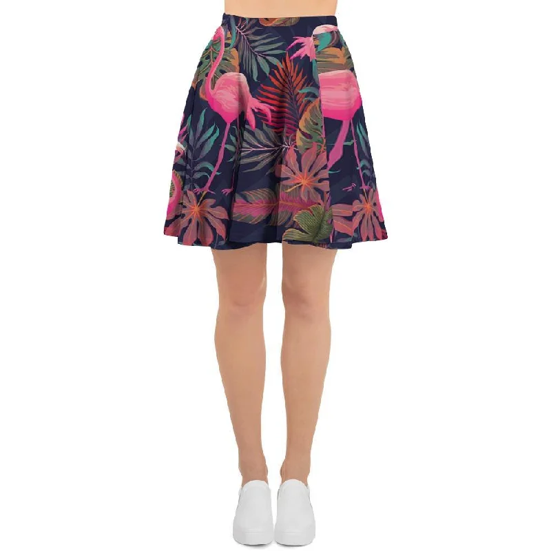 Tropical Flamingo Hawaiian Print Women's Skirt lace skirt intricate