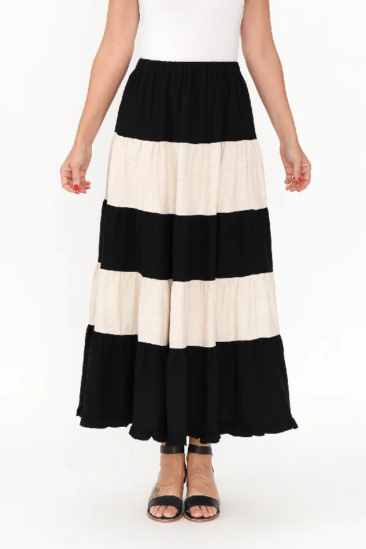 Wonderland Black Splice Cotton Blend Skirt corduroy skirt durable