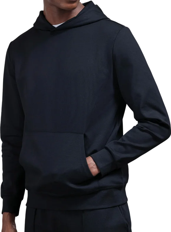 Arne Unisex Luxe Essential Hoodie, Black UK S Hoodie with Distressed Vintage Worn